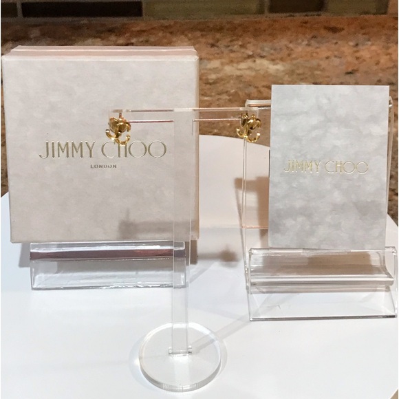 NIB Jimmy Choo Signature Logo Stud Earrings ✨🤩 - Picture 14 of 17